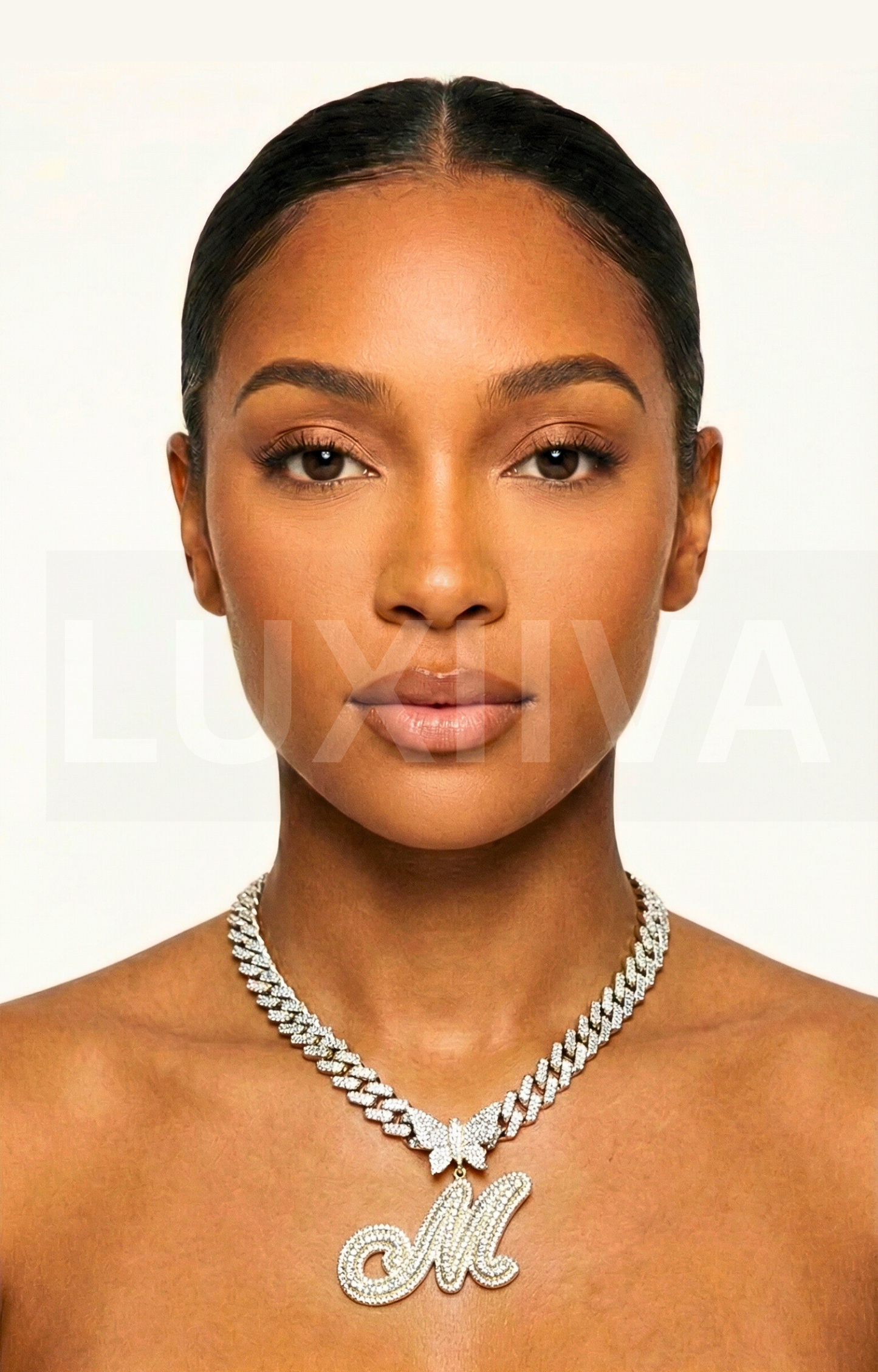 LUXIIVA® BUTTERFLY INITIAL PENDANT(Ready to Ship)