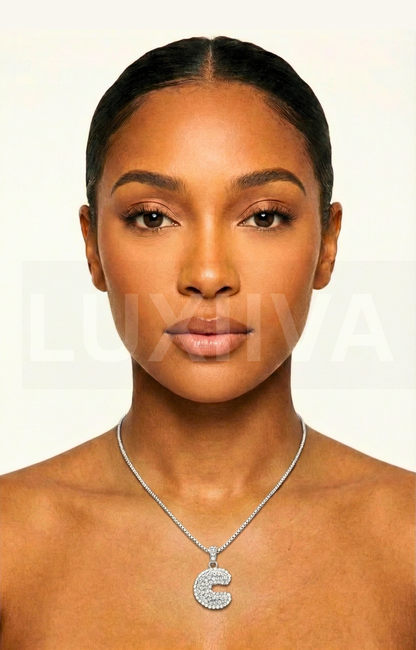 LUXIIVA® BUBBLE LETTER  NECKLACE-(Ready to Ship)