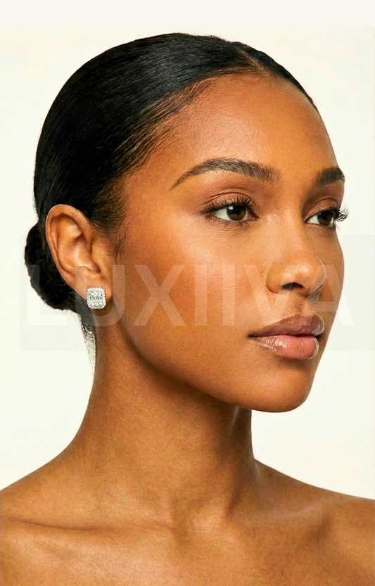 LUXIIVA®  18K BAUGUETTE CZ EARRINGS (Ready to Ship)