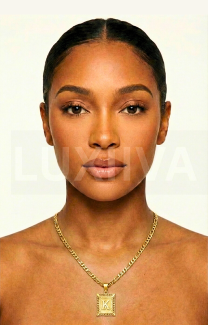 LUXIIVA®  SONIA  INITIAL NECKLACE(Ready to Ship)