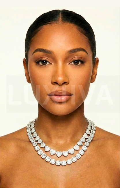 LUXIIVA® 2 PCS SANDY TENNIS NECKLACE SET(Ready to Ship)-$14/Count