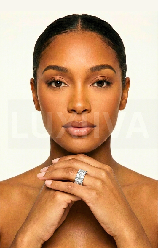 LUXIIVA® LUCY DOUBLE BAND RING(Ready to Ship)