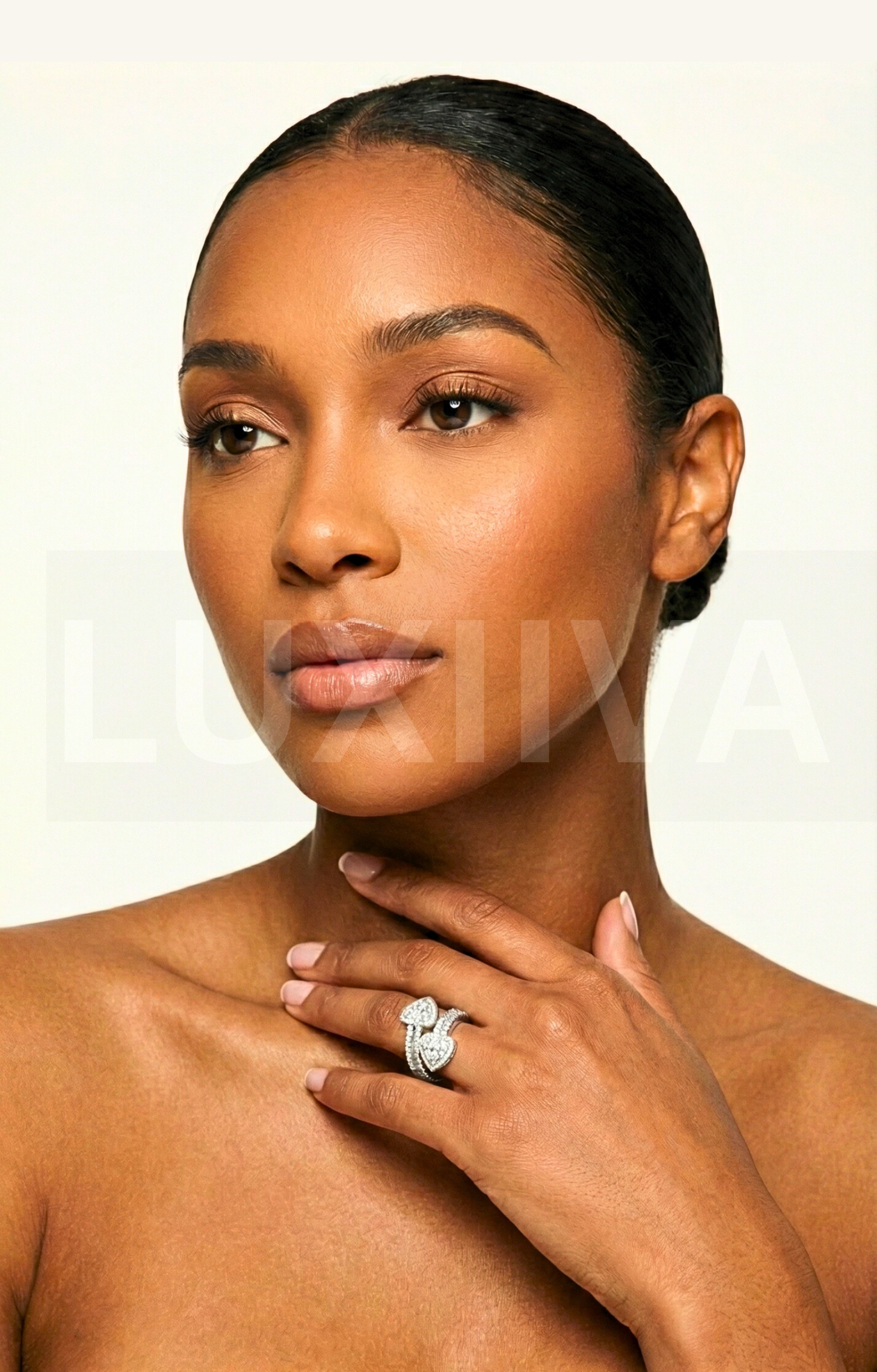 LUXIIVA® DOUBLE HEARTS RING(Ready to Ship)