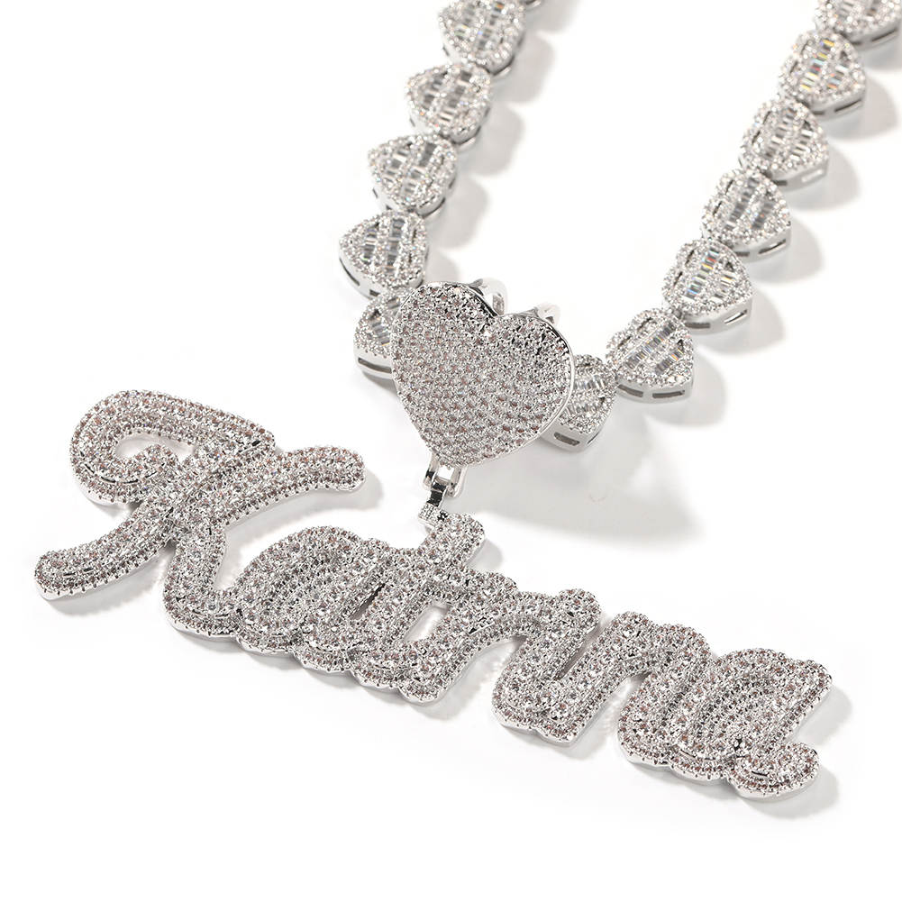 ROSIE ICEY HEART NAME NECKLACE