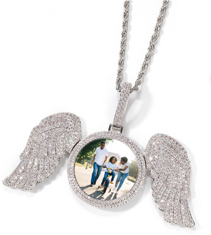 ANGEL POWER-WINGS CUSTOM PHOTO NECKLACE