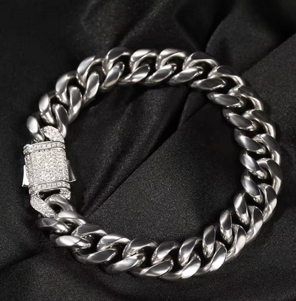 LUXIIVA® ANITA 12MM CUBAN BRACELET(Ready to Ship)
