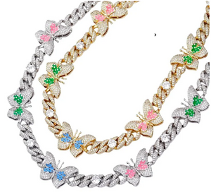 LUXIIVA BUTTERFLY CHOKER(Ships Same Day)