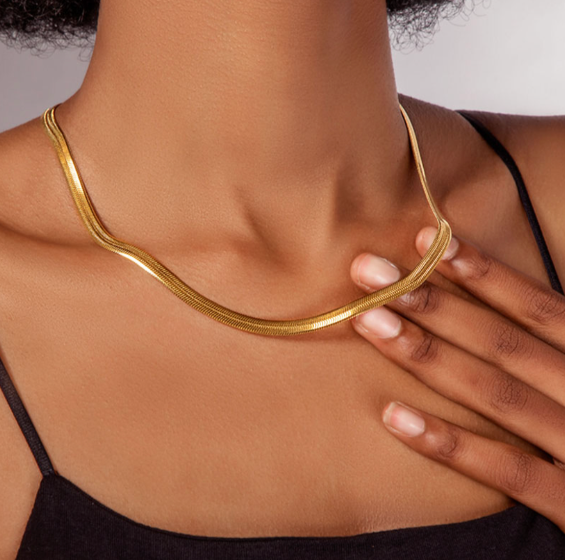 LUXIIVA® HERRINGBONE NECKLACE(Ready to Ship)