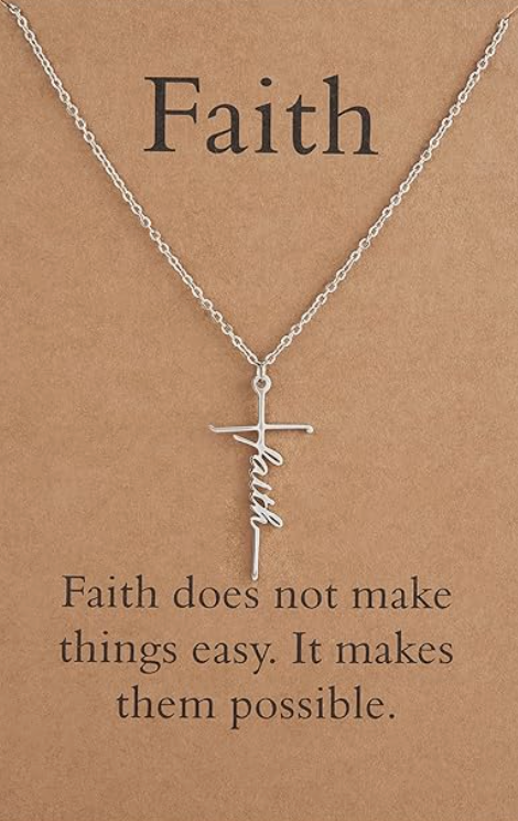 FAITH CROSS NECKLACE(Ships Same Day)