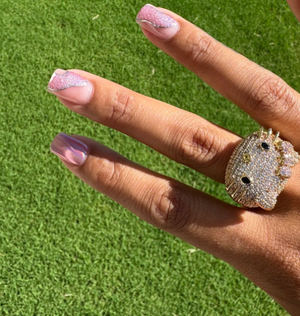 ICED OUT  KITTY RING(Ready to Ship)