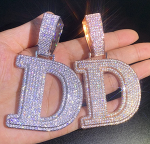 3D FULLY ICED BOLD LETTER/NUMBER PENDANT