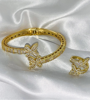 BUTTERFLY  BRACELET & RING SET(Ready to Ship)