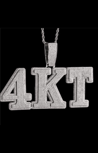 3D FULLY ICED BOLD LETTER/NUMBER PENDANT