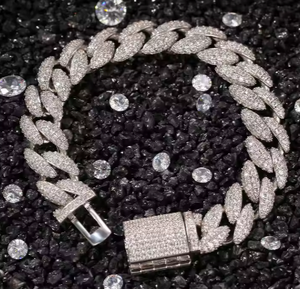 12MM WIDE SINGLE ROW CZ DIAMOND BRACELET (Ready to Ship)