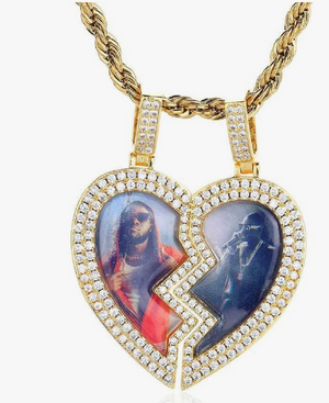 BROKEN HEART PHOTO PENDANT