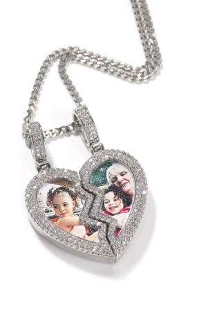 BROKEN HEART PHOTO PENDANT