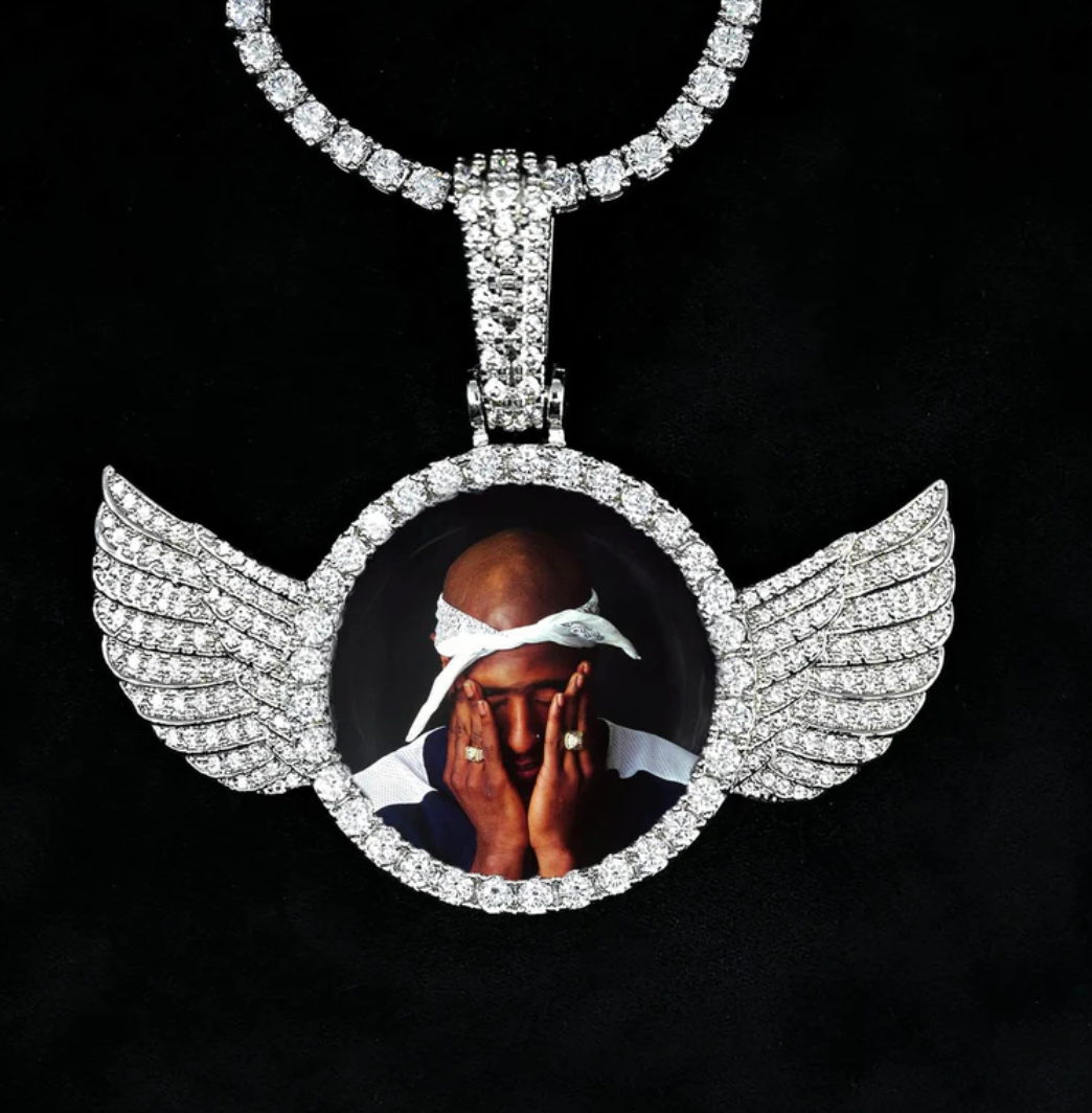 ANGEL VIRTUE-WINGS CUSTOM PHOTO NECKLACE