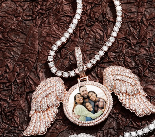 ANGEL POWER-WINGS CUSTOM PHOTO NECKLACE