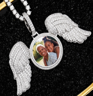 ANGEL POWER-WINGS CUSTOM PHOTO NECKLACE