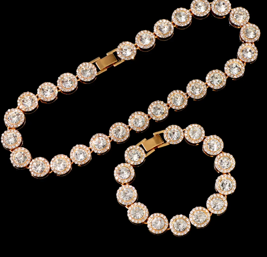 TATIANA TENNIS NECKLACE & BRACELET SET(Ready to Ship)