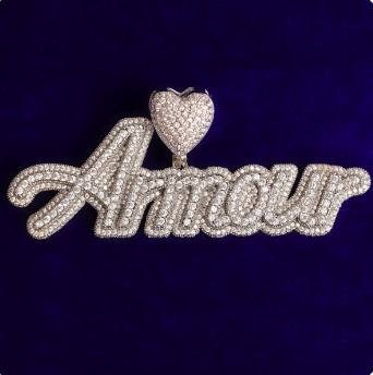 ROSIE ICEY HEART NAME NECKLACE