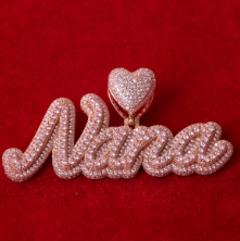 ROSIE ICEY HEART NAME NECKLACE