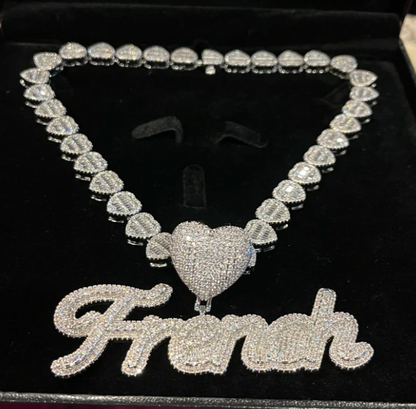 ROSIE ICEY HEART NAME NECKLACE