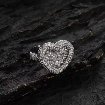 LUXIIVA® HEART BAGUETTE RING(Ready to Ship)