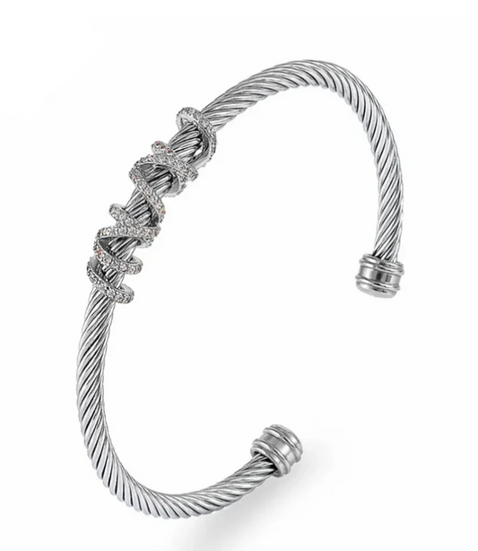 LUXIIVA® SPIRAL MESH BANGLE (Ready to Ship)
