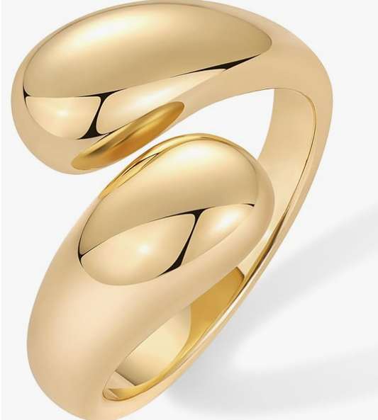 LUXIIVA® CHUNKY OPEN CROSS OVER RING