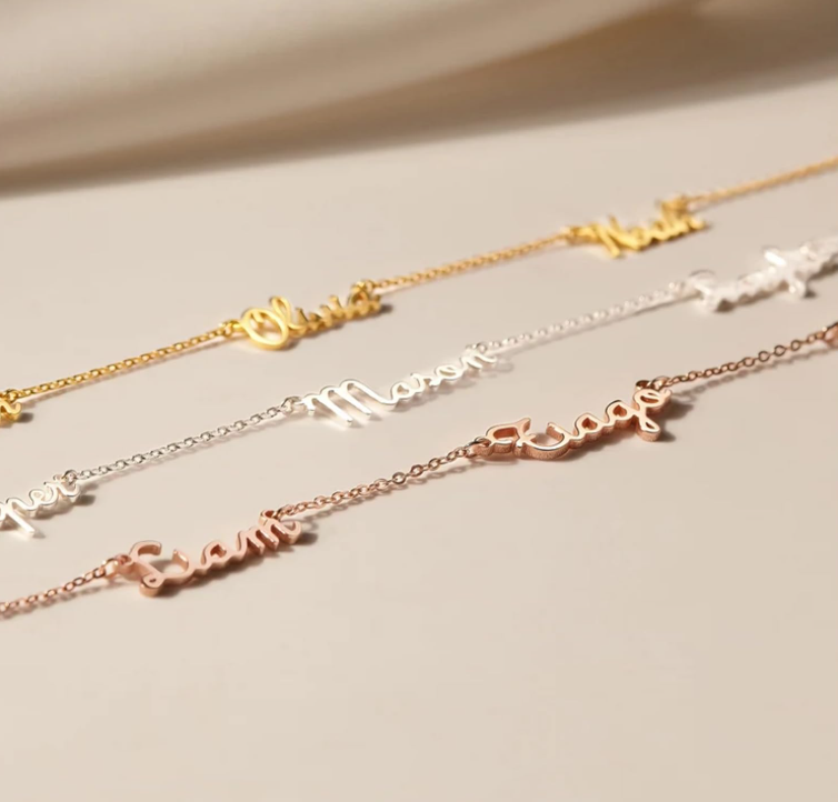 LUXIIVA®  MULTI NAME CUSTOM NECKLACE