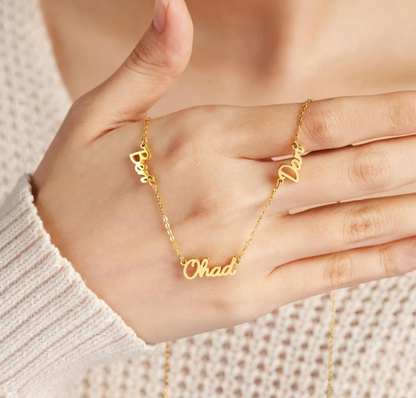 LUXIIVA®  MULTI NAME CUSTOM NECKLACE