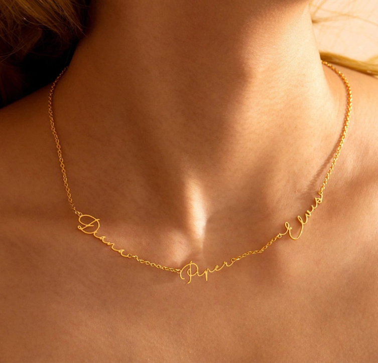 LUXIIVA®  MULTI NAME CUSTOM NECKLACE