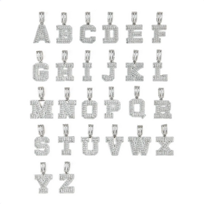 LUXIIVA® INITIAL BAGUETTE PENDANT SOLID LETTER(Ready to Ship)