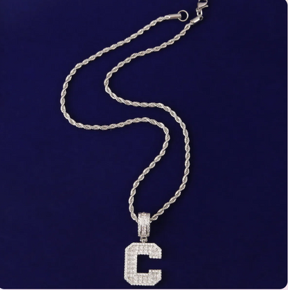 LUXIIVA® INITIAL BAGUETTE PENDANT SOLID LETTER(Ready to Ship)