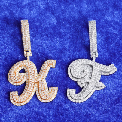 LUXIIVA® INITIAL LETTER HIP HOP PENDANT(Ready to Ship)