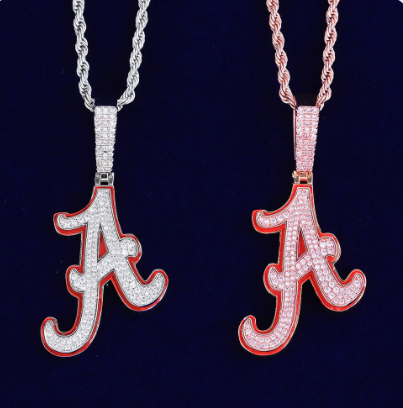 LUXIIVA® ICED OUT CURSIVE INITIAL PENDANT(Ready to Ship)