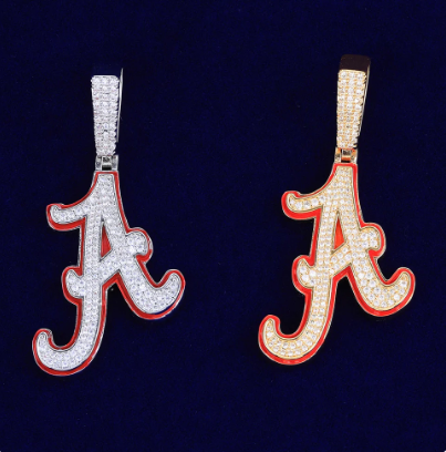LUXIIVA® ICED OUT CURSIVE INITIAL PENDANT(Ready to Ship)