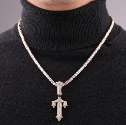 LUXIIVA®  TRAP RAPPER STAR INITIAL NECKLACE