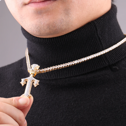 LUXIIVA®  TRAP RAPPER STAR INITIAL NECKLACE