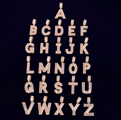 LUXIIVA®  BAGUETTE INITIAL LETTER PENDANT(Ready to Ship)