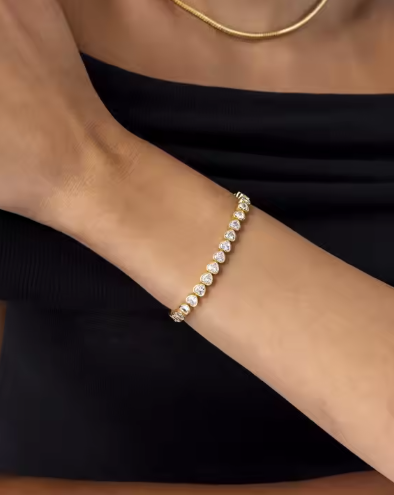 LUXIIVA® HEART TO HEART  TENNIS BRACELET(Ready to Ship)