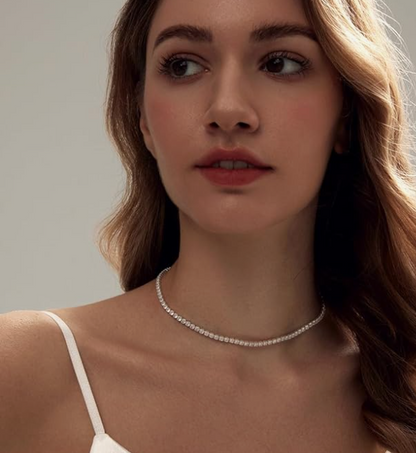 LUXIIVA® 3MM TENNIS NECKLACE