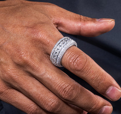 LUXIIVA® ICED ROTATABLE CUBAN RING(Ready to Ship)
