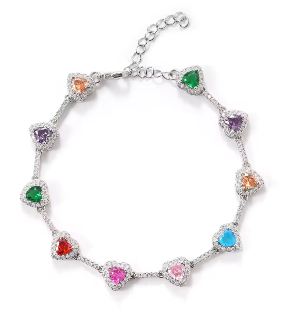 LUXIIVA®  HEART GEMSTONE TENNIS BRACELET(Ready to Ship)