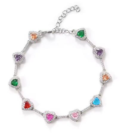 LUXIIVA®  HEART GEMSTONE TENNIS BRACELET(Ready to Ship)