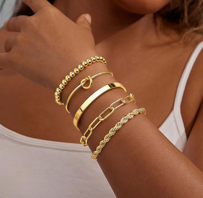 LUXIIVA® GOLD BRACELET STACK (Ready to Ship)-$5/Count