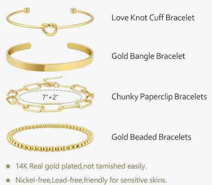LUXIIVA® GOLD BRACELET STACK (Ready to Ship)-$5/Count