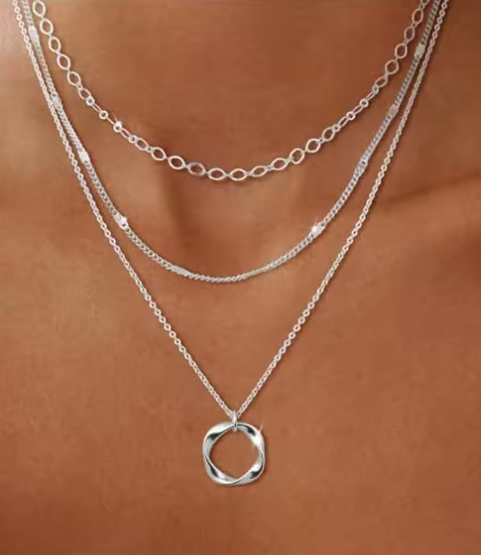 LUXIIVA®  LUXE 3-PIECE LAYERED NECKLACE SET (Ready to Ship)