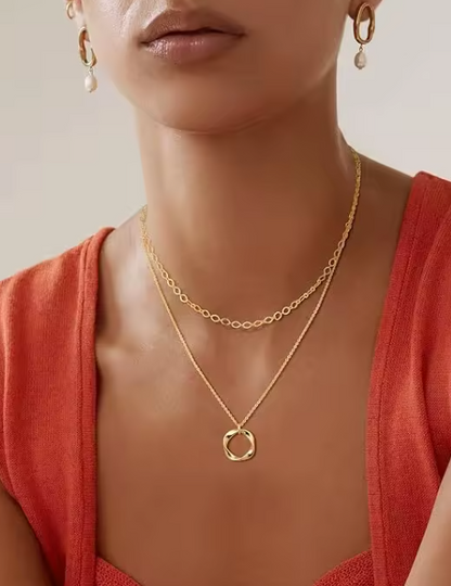 LUXIIVA®  LUXE 3-PIECE LAYERED NECKLACE SET (Ready to Ship)